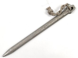 Zelthäring aus Leichtmetall. Wehrmacht, datiert 1938