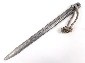 Zelthäring aus Leichtmetall. Wehrmacht, datiert...