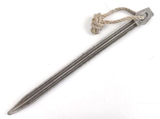 Zelthäring aus Leichtmetall. Wehrmacht, datiert...