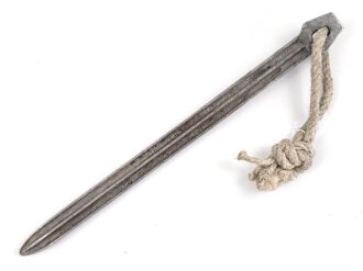 Zelthäring aus Leichtmetall. Wehrmacht, datiert...