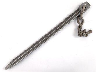 Zelthäring aus Leichtmetall. Wehrmacht, datiert...