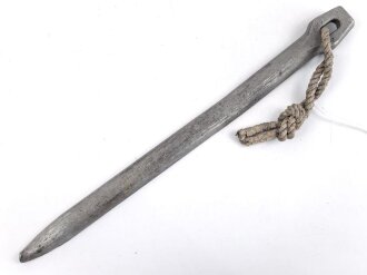 Zelthäring aus Leichtmetall. Wehrmacht, datiert 1938, leicht verbogenes Stück