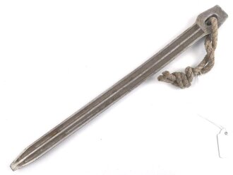 Zelthäring aus Leichtmetall. Wehrmacht, datiert...