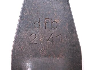 Einführstück für 50 Schuss Gurt MG34/42 der Wehrmacht. Hersteller dfb 2. 41