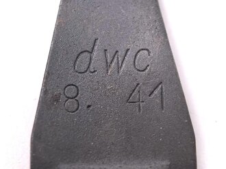 Einführstück für 50 Schuss Gurt MG34/42 der Wehrmacht. Hersteller dwc 8.41