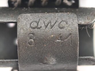Einführstück für 50 Schuss Gurt MG34/42 der Wehrmacht. Hersteller dwc 8.41