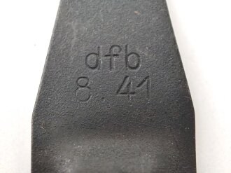 Einführstück für 50 Schuss Gurt MG34/42 der Wehrmacht. Hersteller dfb 8. 41