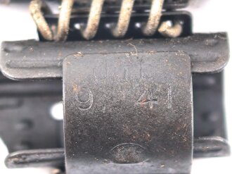 Einführstück für 50 Schuss Gurt MG34/42 der Wehrmacht. Hersteller dfb 8. 41
