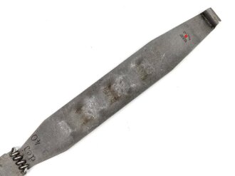 Einführstück für 50 Schuss Gurt MG34/42 der Wehrmacht. Hersteller dej 9.40