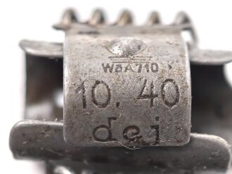 Einführstück für 50 Schuss Gurt MG34/42 der Wehrmacht. Hersteller dej 9.40