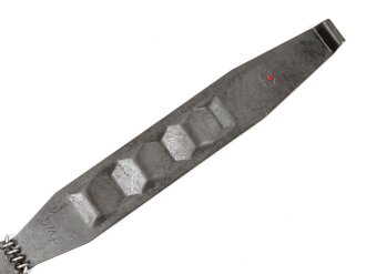 Einführstück für 50 Schuss Gurt MG34/42 der Wehrmacht. Hersteller dwc 8.41