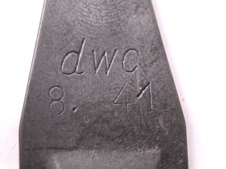 Einführstück für 50 Schuss Gurt MG34/42 der Wehrmacht. Hersteller dwc 8.41