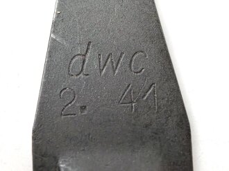 Einführstück für 50 Schuss Gurt MG34/42 der Wehrmacht. Hersteller dwc 2.41