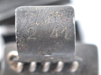 Einführstück für 50 Schuss Gurt MG34/42 der Wehrmacht. Hersteller dwc 2.41