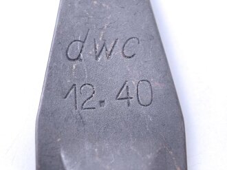 Einführstück für 50 Schuss Gurt MG34/42 der Wehrmacht. Hersteller dwc 12.40