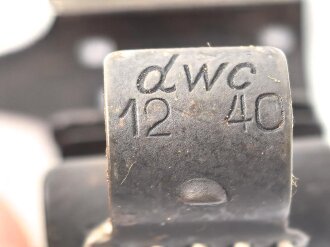 Einführstück für 50 Schuss Gurt MG34/42 der Wehrmacht. Hersteller dwc 12.40