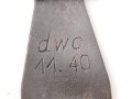 Einführstück für 50 Schuss Gurt MG34/42 der Wehrmacht. Hersteller dwc 11.40