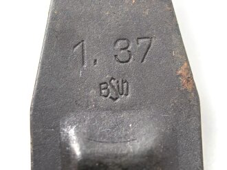 Einführstück für 50 Schuss Gurt MG34/42 der Wehrmacht. Hersteller 1.37 BSW