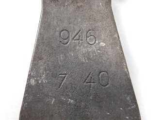 Einführstück für 50 Schuss Gurt MG34/42 der Wehrmacht. Hersteller 946 7.40