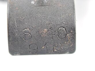 Einführstück für 50 Schuss Gurt MG34/42 der Wehrmacht. Hersteller 946 7.40