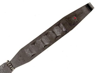 Einführstück für 50 Schuss Gurt MG34/42 der Wehrmacht. Hersteller dwc 11.40