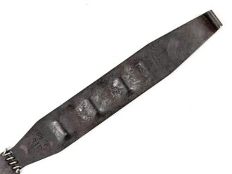 Einführstück für 50 Schuss Gurt MG34/42 der Wehrmacht. Hersteller dfb 2. 42