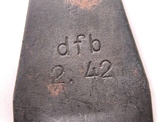 Einführstück für 50 Schuss Gurt MG34/42 der Wehrmacht. Hersteller dfb 2. 42
