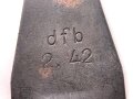 Einführstück für 50 Schuss Gurt MG34/42 der Wehrmacht. Hersteller dfb 2. 42