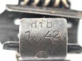 Einführstück für 50 Schuss Gurt MG34/42 der Wehrmacht. Hersteller dfb 2. 42