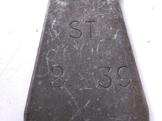 Einführstück für 50 Schuss Gurt MG34/42 der Wehrmacht. Hersteller ST 2.39
