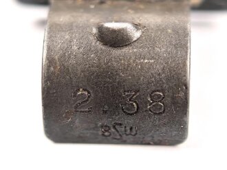 Einführstück für 50 Schuss Gurt MG34/42 der Wehrmacht. Hersteller ST 2.39