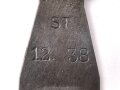 Einführstück für 50 Schuss Gurt MG34/42 der Wehrmacht. Hersteller ST 12.38