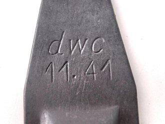 Einführstück für 50 Schuss Gurt MG34/42 der Wehrmacht. Hersteller dwc 11.41