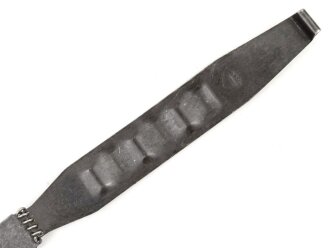 Einführstück für 50 Schuss Gurt MG34/42 der Wehrmacht. Hersteller dfb 6. 41