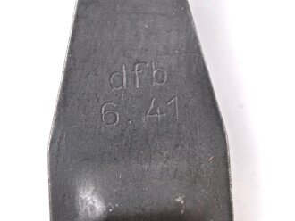 Einführstück für 50 Schuss Gurt MG34/42 der Wehrmacht. Hersteller dfb 6. 41