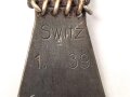 Einführstück für 50 Schuss Gurt MG34/42 der Wehrmacht. Hersteller Switz 1. 39