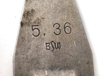 Einführstück für 50 Schuss Gurt MG34/42 der Wehrmacht. Hersteller 5.36 BSW
