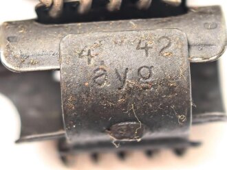 Einführstück für 50 Schuss Gurt MG34/42 der Wehrmacht. Hersteller dwc 9.41