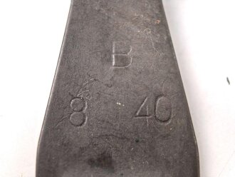 Einführstück für 50 Schuss Gurt MG34/42 der Wehrmacht. Hersteller B 8 40