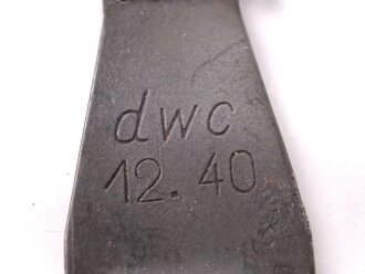 Einführstück für 50 Schuss Gurt MG34/42 der Wehrmacht. Hersteller dwc 12.40