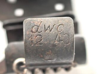 Einführstück für 50 Schuss Gurt MG34/42 der Wehrmacht. Hersteller dwc 12.40