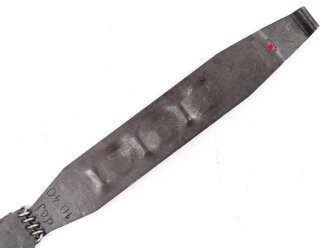 Einführstück für 50 Schuss Gurt MG34/42 der Wehrmacht. Hersteller dej 10.40