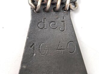 Einführstück für 50 Schuss Gurt MG34/42 der Wehrmacht. Hersteller dej 10.40