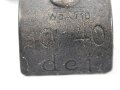 Einführstück für 50 Schuss Gurt MG34/42 der Wehrmacht. Hersteller dej 10.40