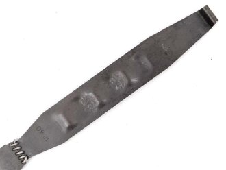 Einführstück für 50 Schuss Gurt MG34/42 der Wehrmacht. Hersteller 12.40