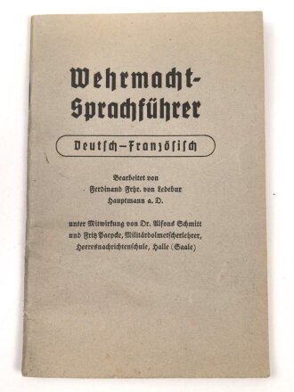 "Wehrmacht Sprachführer - Deutsch/Französisch" 47 Seiten, DIN A6, gebraucht