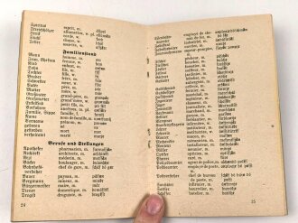 "Wehrmacht Sprachführer - Deutsch/Französisch" 47 Seiten, DIN A6, gebraucht