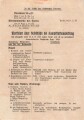 Merkblatt 53a/21 "Merkblatt über Selbsthilfe bei Kampfstoffenwirkung" datiert 1943 für das Soldbuch zum einlegen, DIN A6