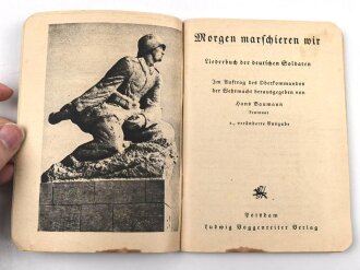 "Morgen marschieren wir - Liederbuch der deutschen Soldaten" 128 Seiten, DIN A6, gebraucht
