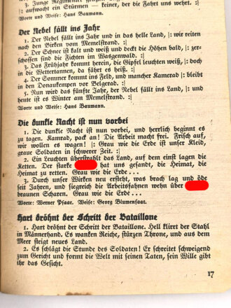 "Morgen marschieren wir - Liederbuch der deutschen Soldaten" 128 Seiten, DIN A6, gebraucht